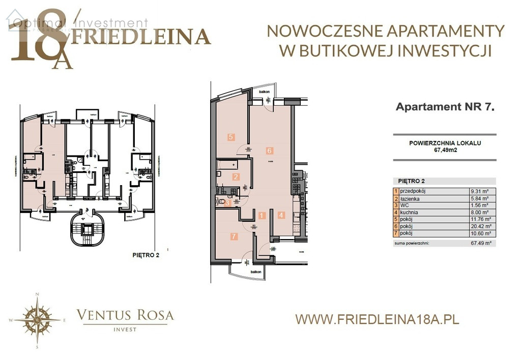 Mieszkanie Sprzedaż Kraków Kraków-Krowodrza Józefa Friedleina